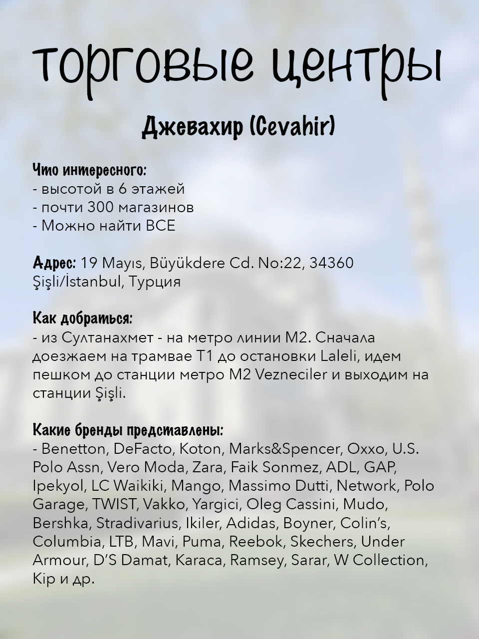 Стамбул шопінг